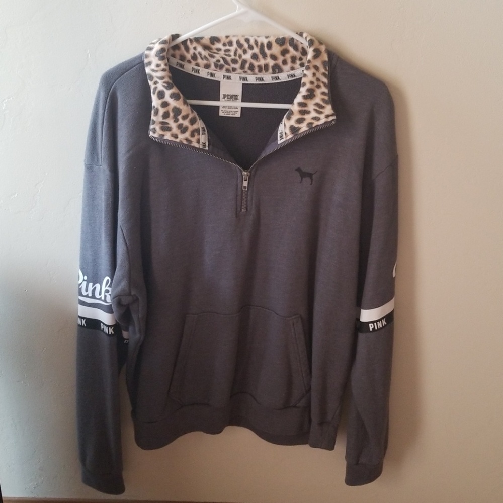 VS PINK Half Zip up pull over, L